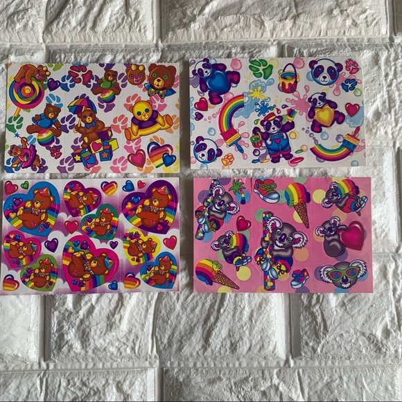 Lisa Frank Other Vintage Lisa Frank Sticker Sheet Lot Of 4 S59 S14 S139 S167 Poshmark